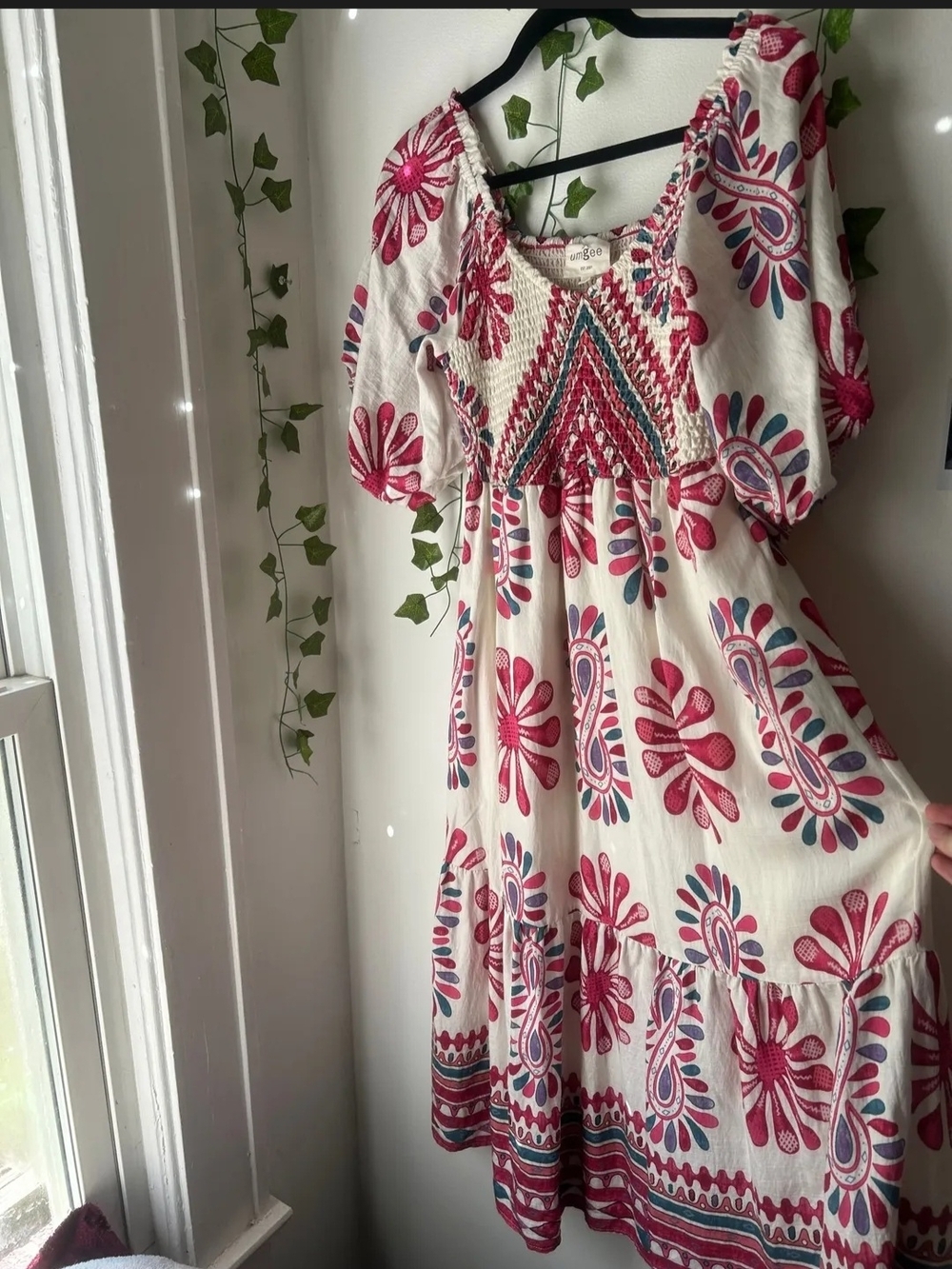 Umgee Cream Maxi Dress Floral Print - Picture 2 of 2